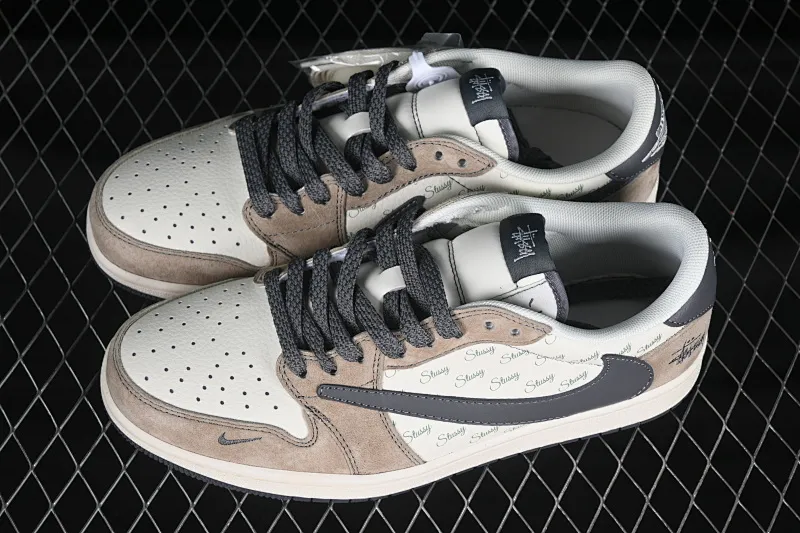 All Categories Air Jordan Jordan Series Basketball Shoes Air Jordan 1 Low High-end Customized Low-top Shoes Travis Scott x Fragment Design x Air Jordan 1 Low OG SP AJ1 Joe 1 Stussi Joint Beige Mocha Low-top Cultural Casual Shoes XZ6188-690